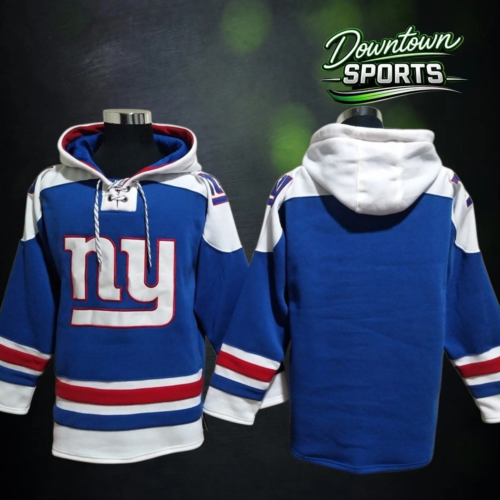Customised New York Giants 47 Brand NFL x NHL Crossover Hockey Hoodie