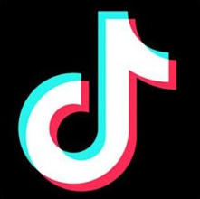 TikTok logo with black background