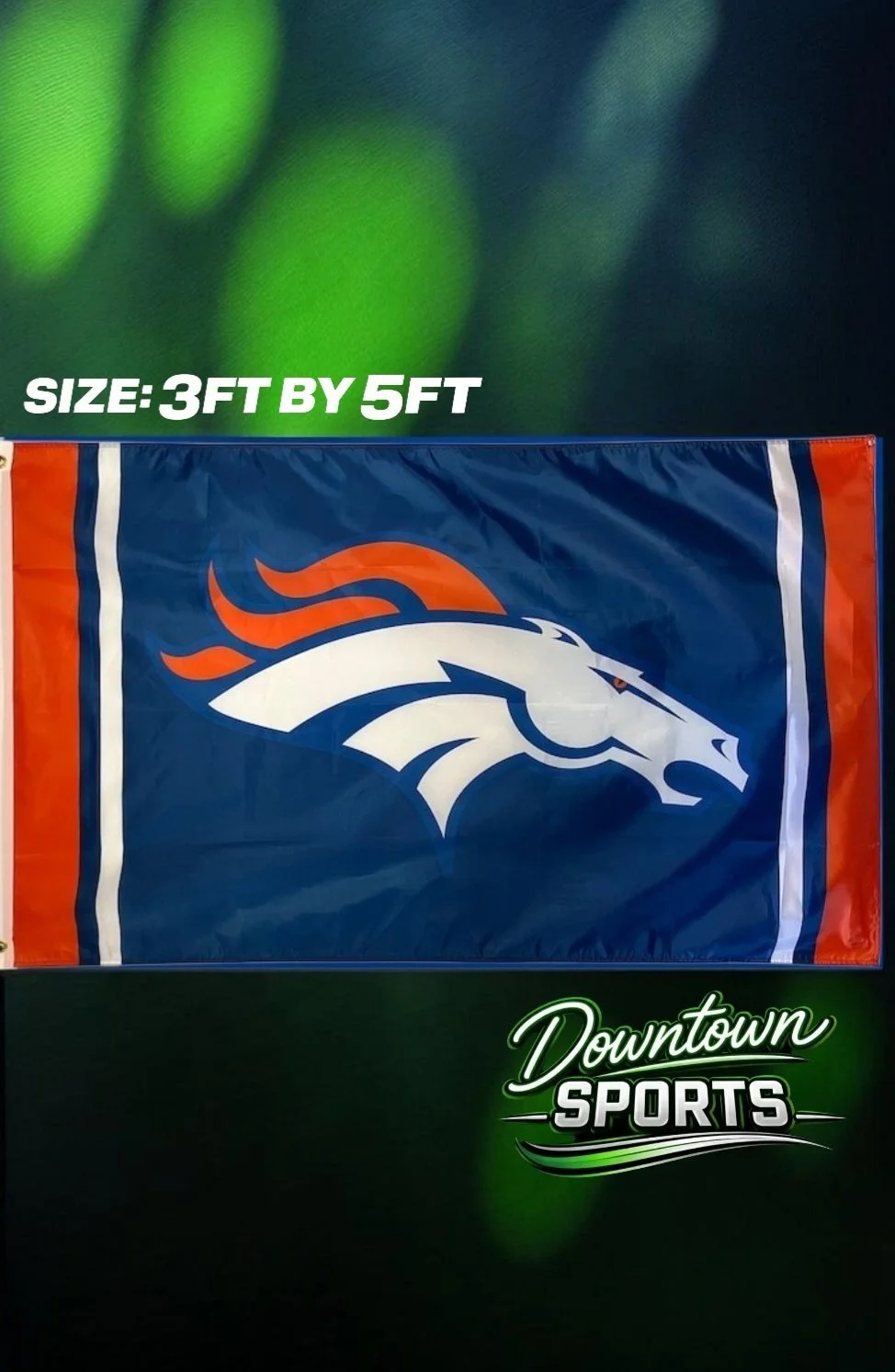 Denver Broncos, NFL Team Flag – Full Size 3ft by 5ft