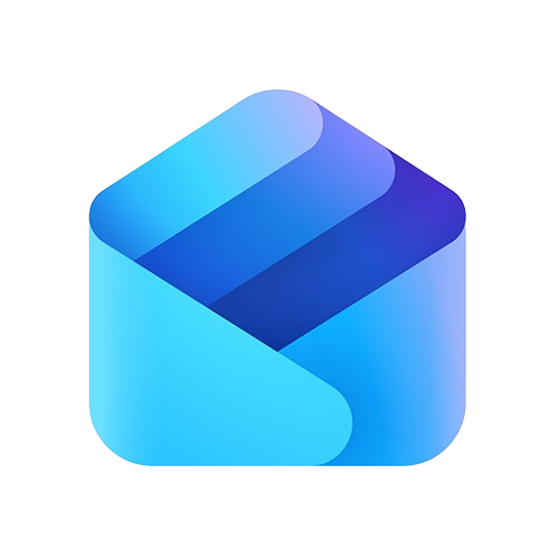A stylized blue 3D box icon with gradient shades, representing a digital or technology-related theme.