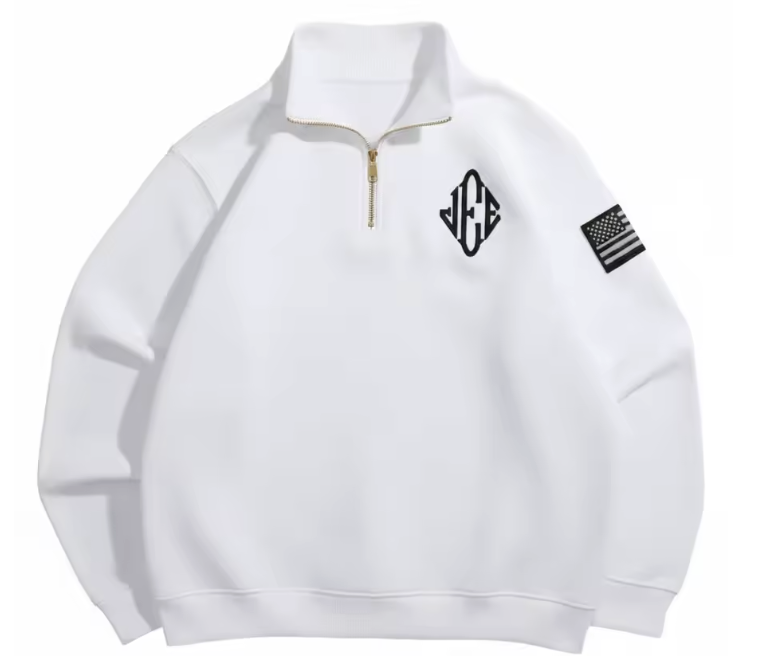 White quarterzip