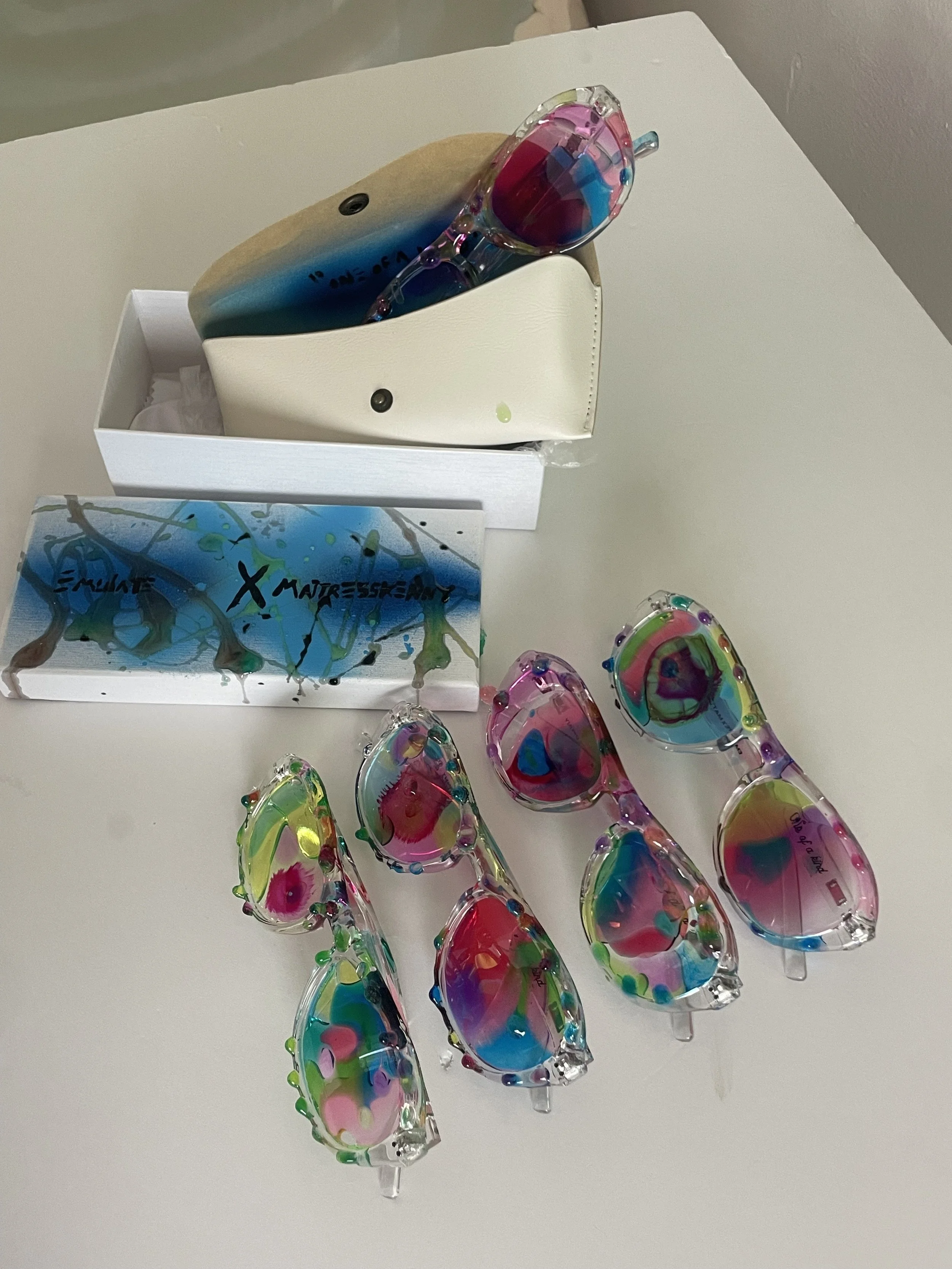 One Of A Kind custom Emulate glasses collab