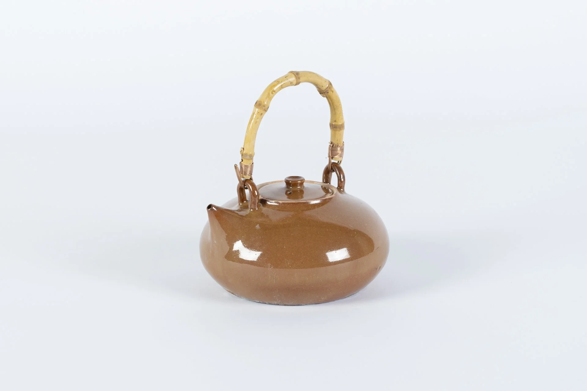 Reflection Teapot, 2025, Porcelain, Gas-Fired, 7 x 5 1/2 x 5 1/2 in.