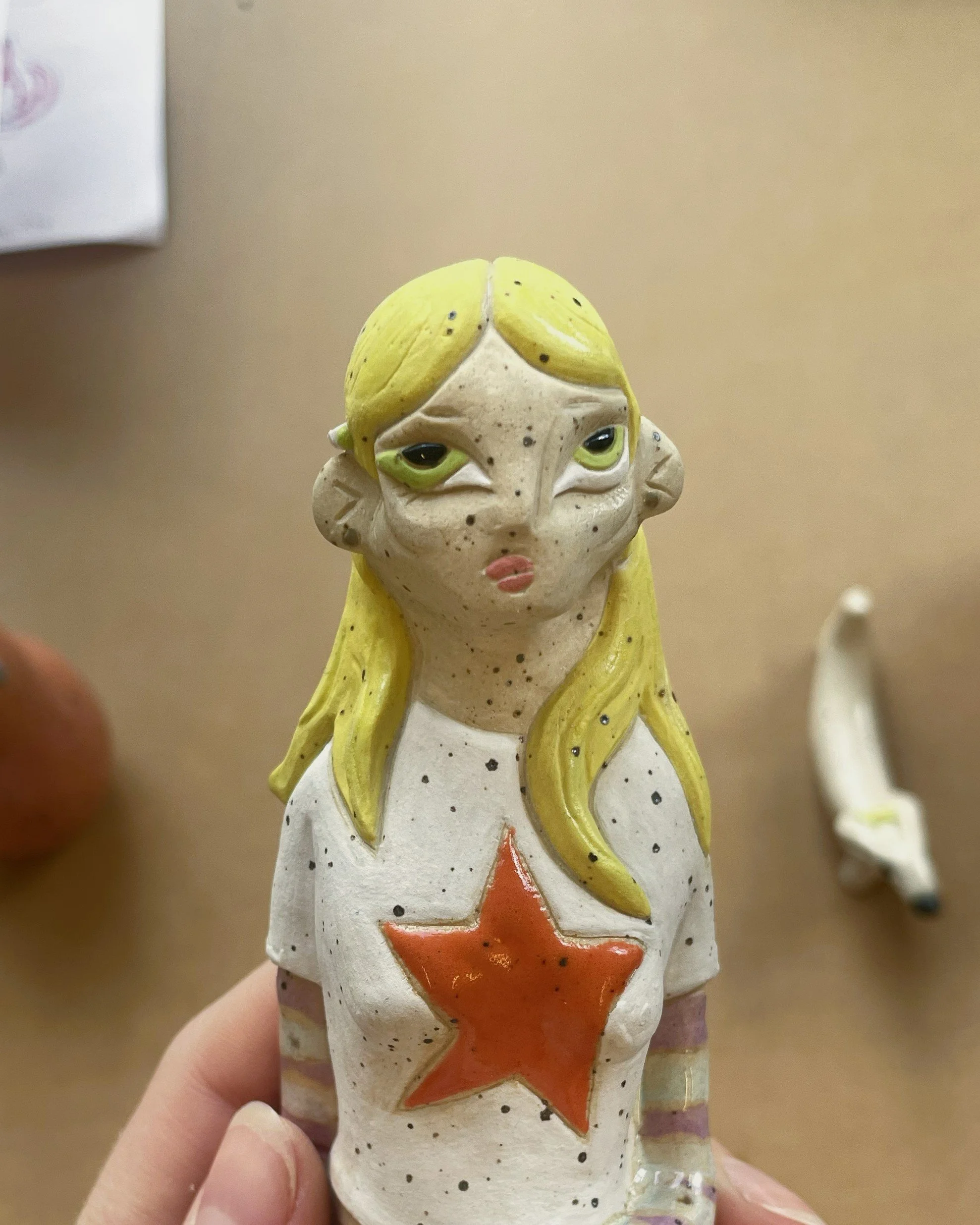 Pot Pot Studio instructor Lara in the pottery studio in Toronto, ON.