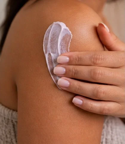 Body butter application finger.jpg