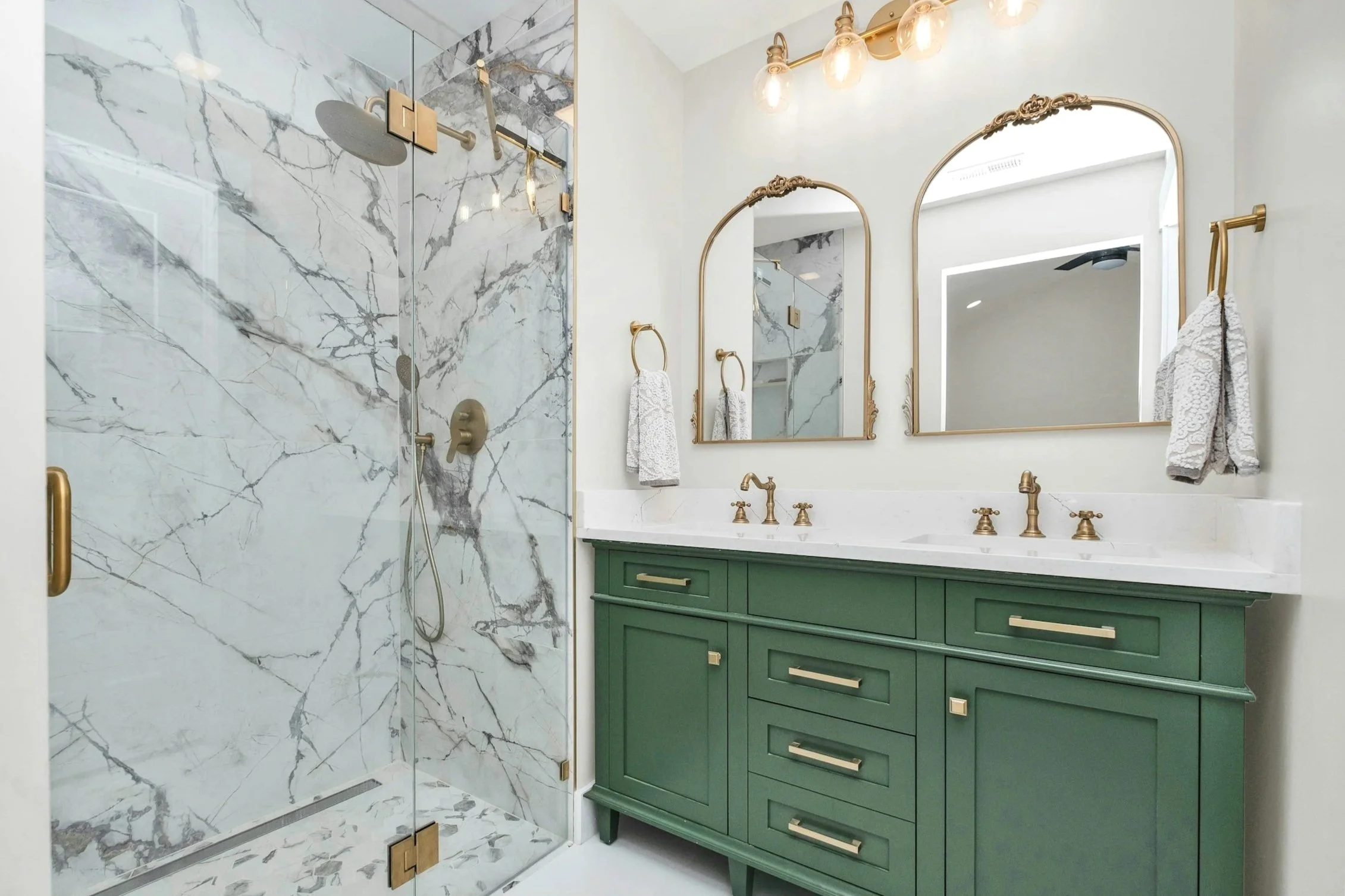 An image of a full bathroom remodel.