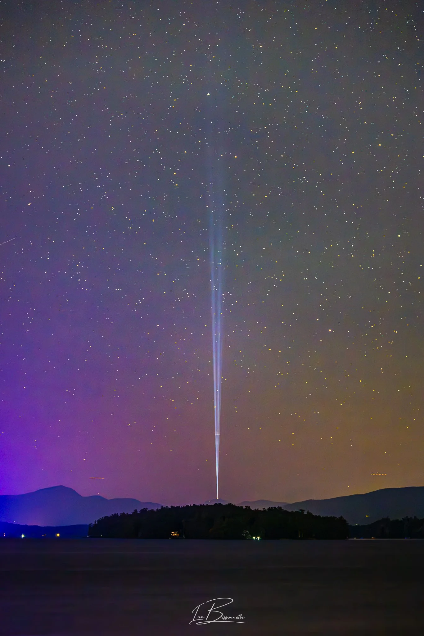 Mt Washington Lights 9/11 Memorial 2026 - Over Lake Winnipesaukee