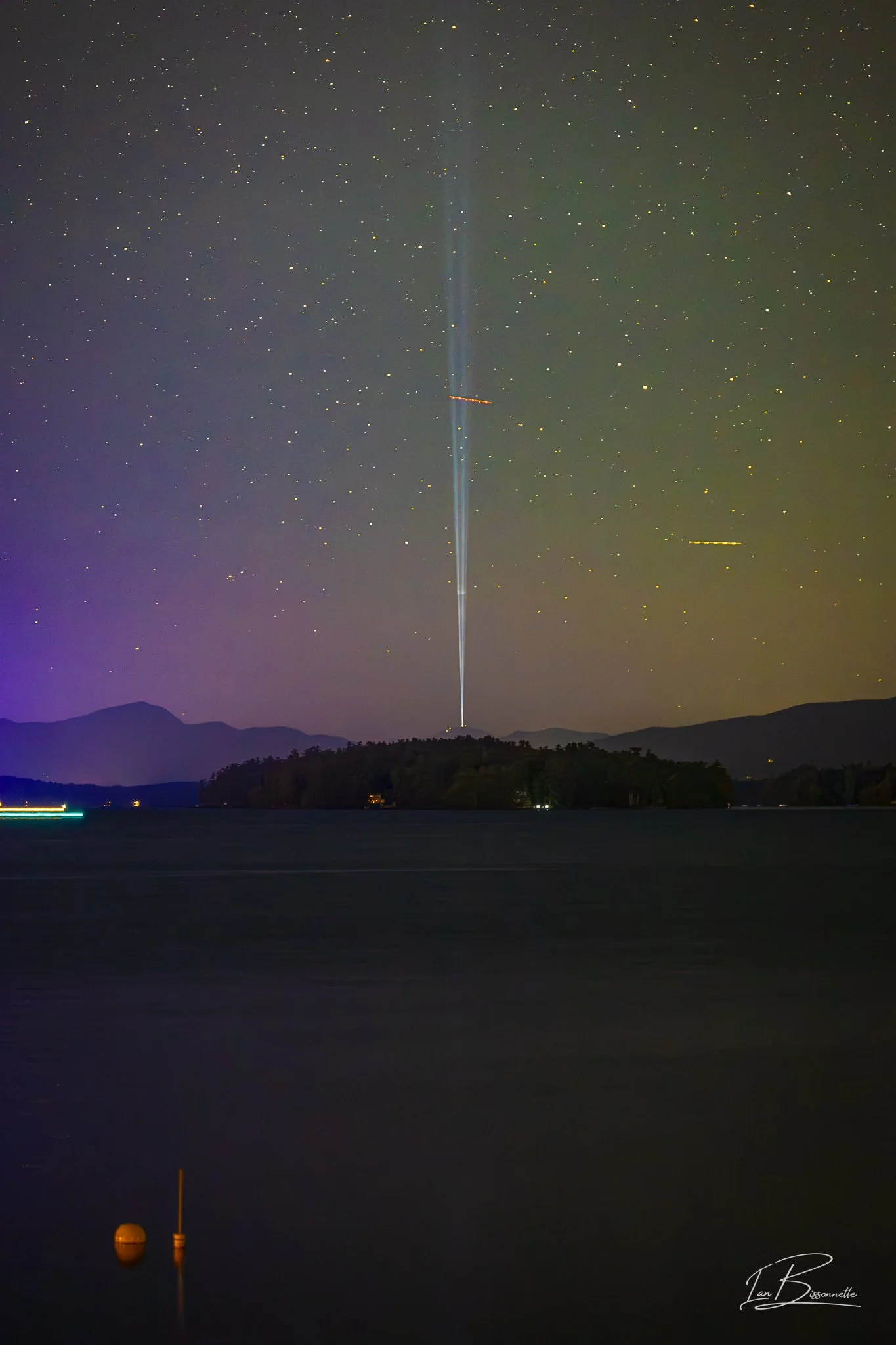 Mt Washington Lights 9/11 Memorial 2026 - Over Lake Winnipesaukee