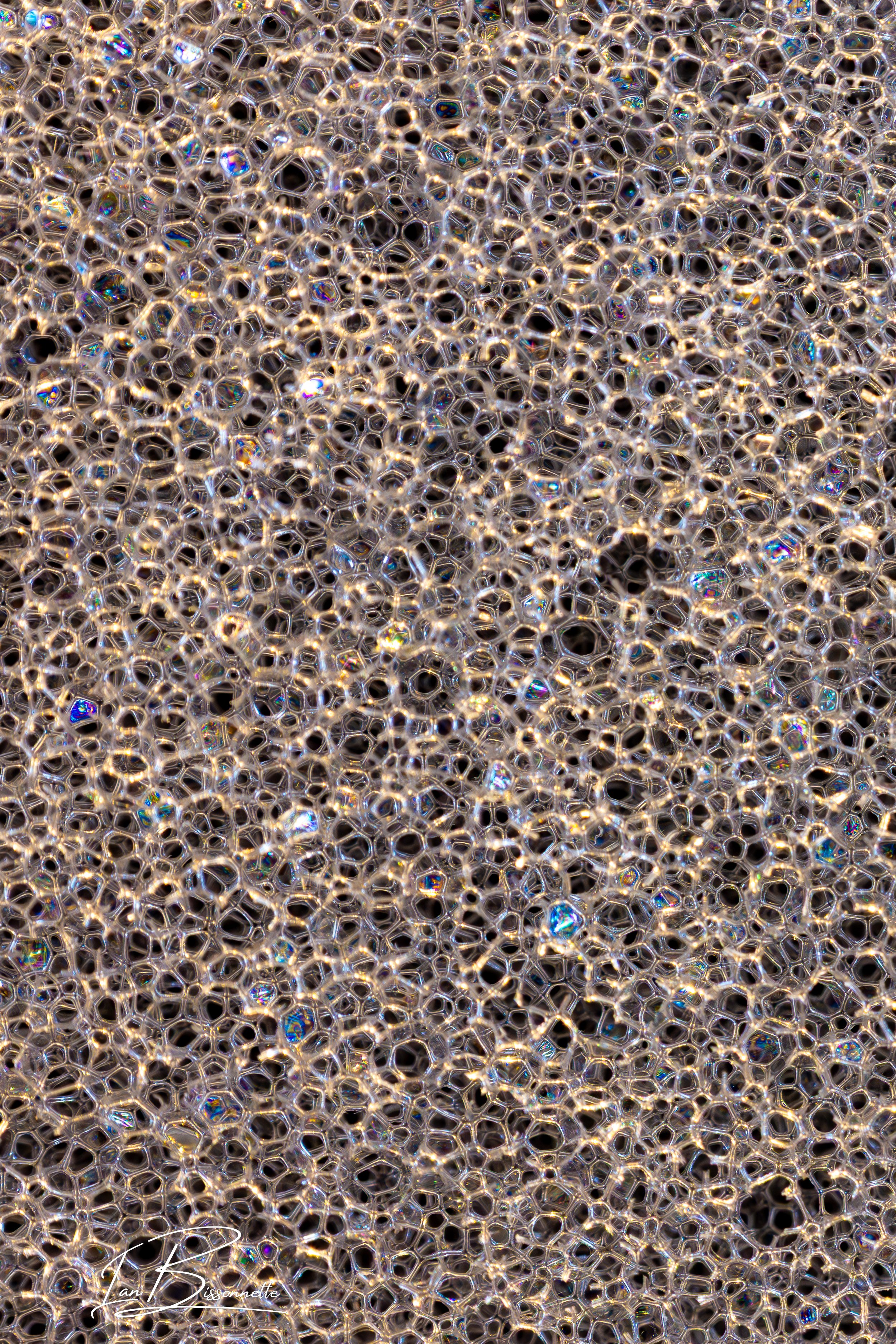 Packing Foam Magnified