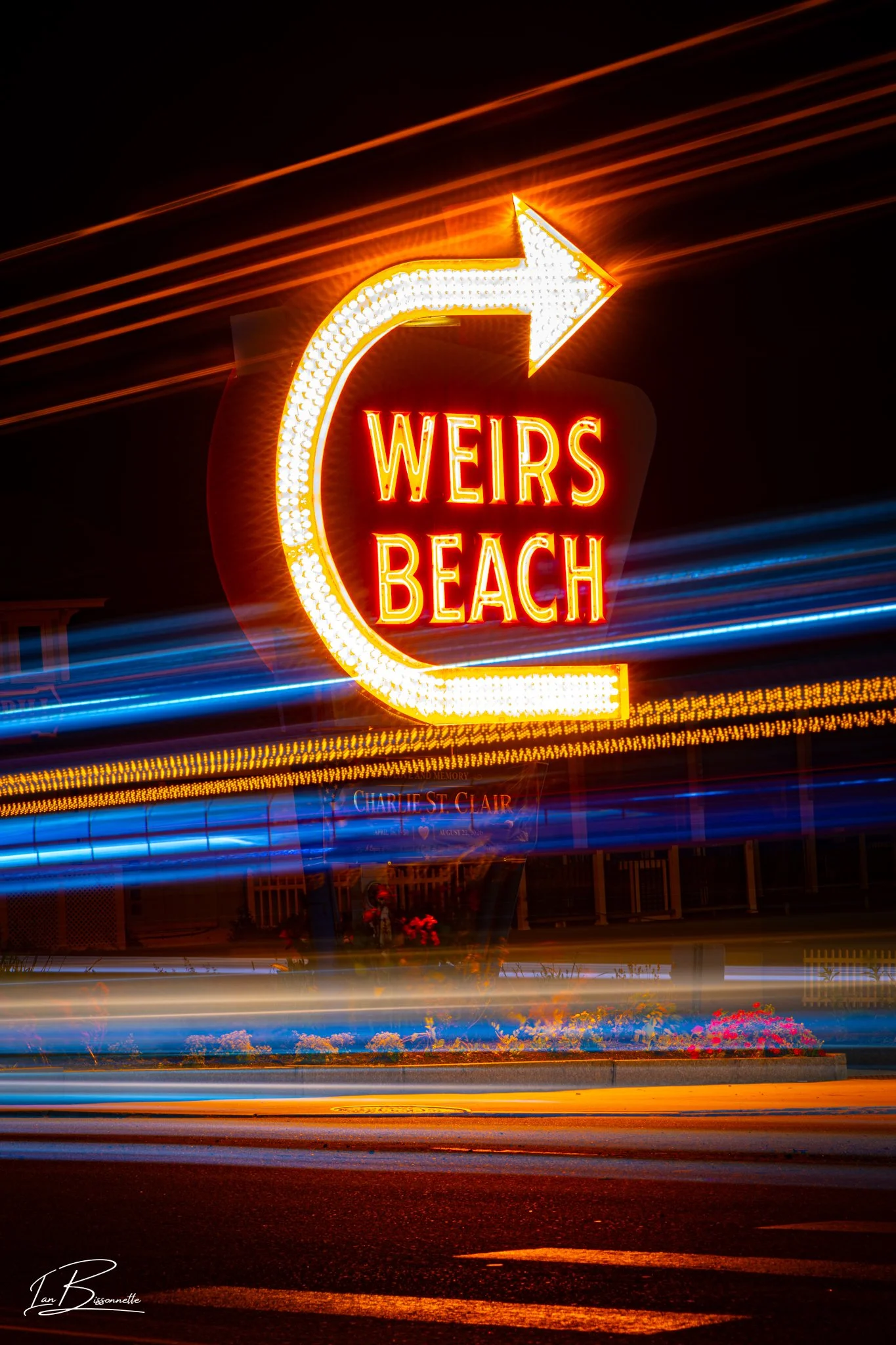 Weirs Beach Light Trails 3