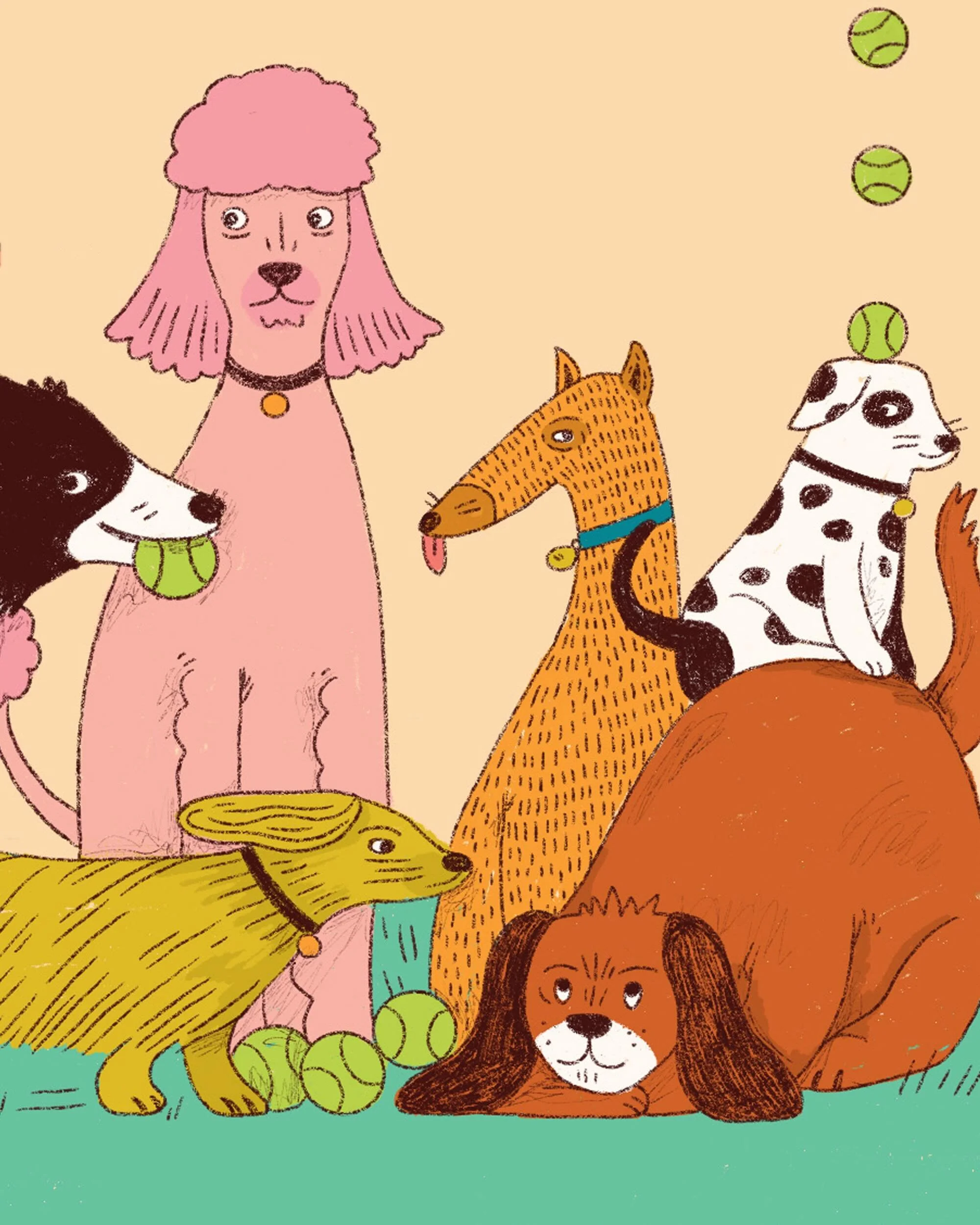 little details of my latest illustration for @kismet ❤️ thank you @natruiz &amp; co! #dogs