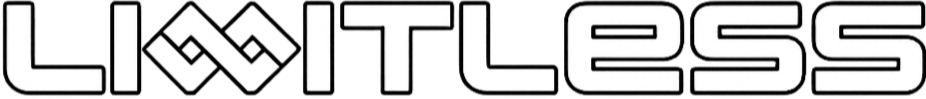 The word 'LIMITLESS' written in bold, stylized font with a black background.