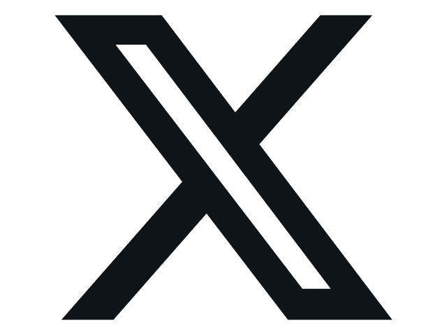 A black background with a large, stylized, dark gray letter 'X' in the center.