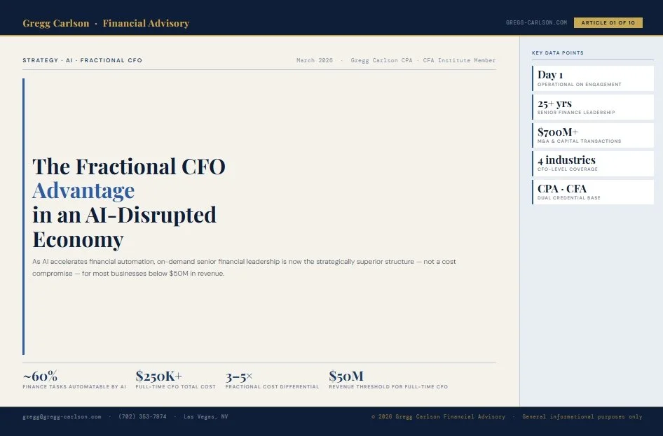 The Fractional CFO Advantage in an AI-Disrupted Economy