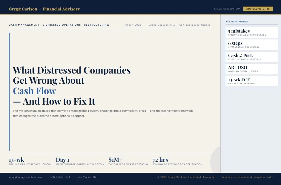 What Distressed Companies Get Wrong About Cash Flow — And How to Fix It