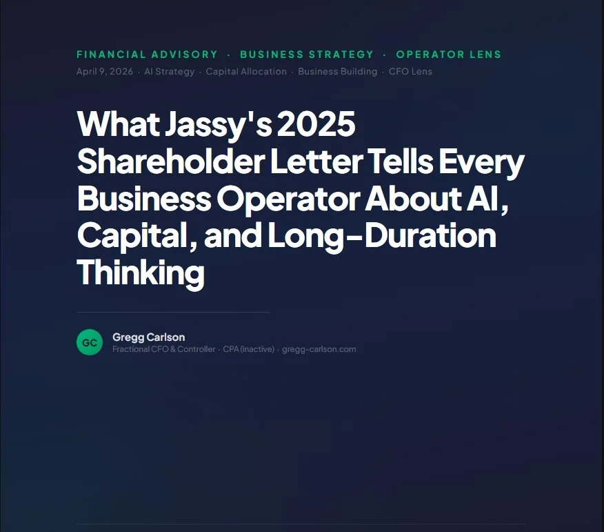 What Jassy's 2025 Shareholder Letter Tells Every Business Operator About AI, Capital, and Long-Duration Thinking