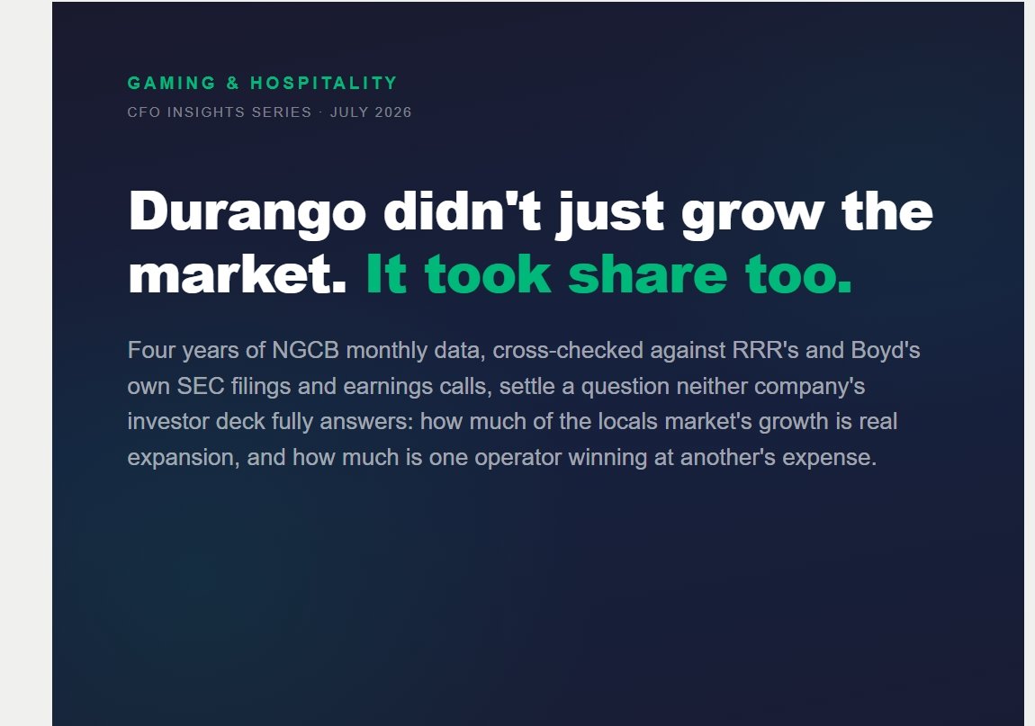 Clark County Gaming Revenue: What Four Years of Monthly Data Tell Us About the Locals Market — and Red Rock's Durango Bet