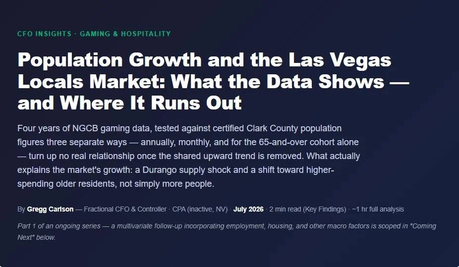 Population Growth and the Las Vegas Locals Market: What the Data Shows — and Where It Runs Out