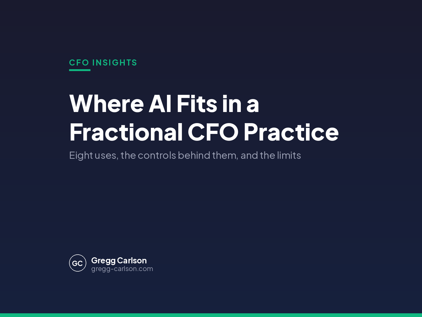 Where AI Fits in a Fractional CFO Practice