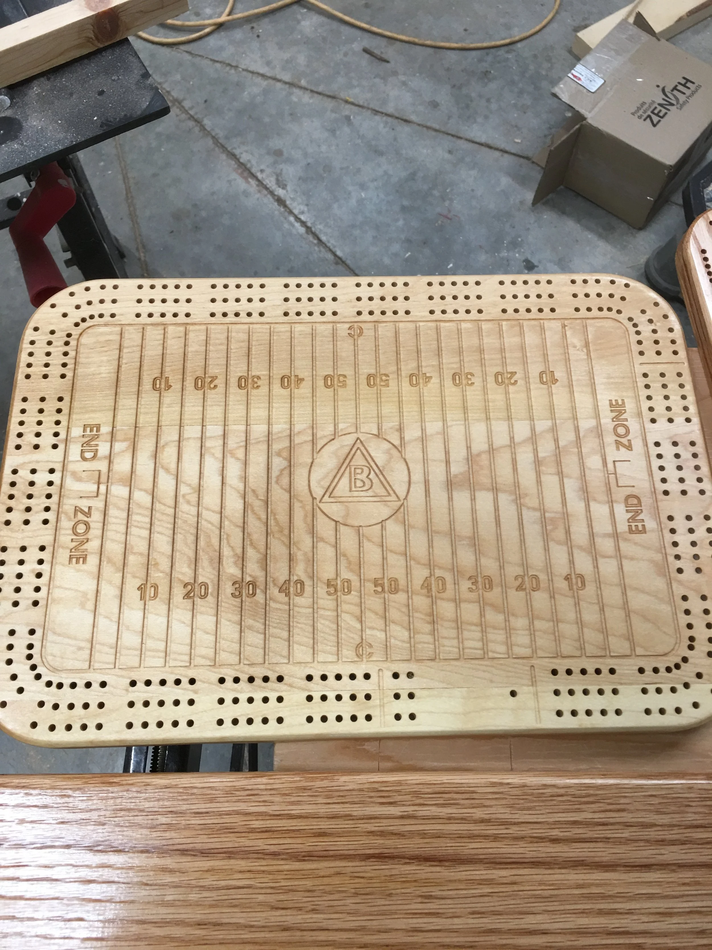 Football Field Crib Board