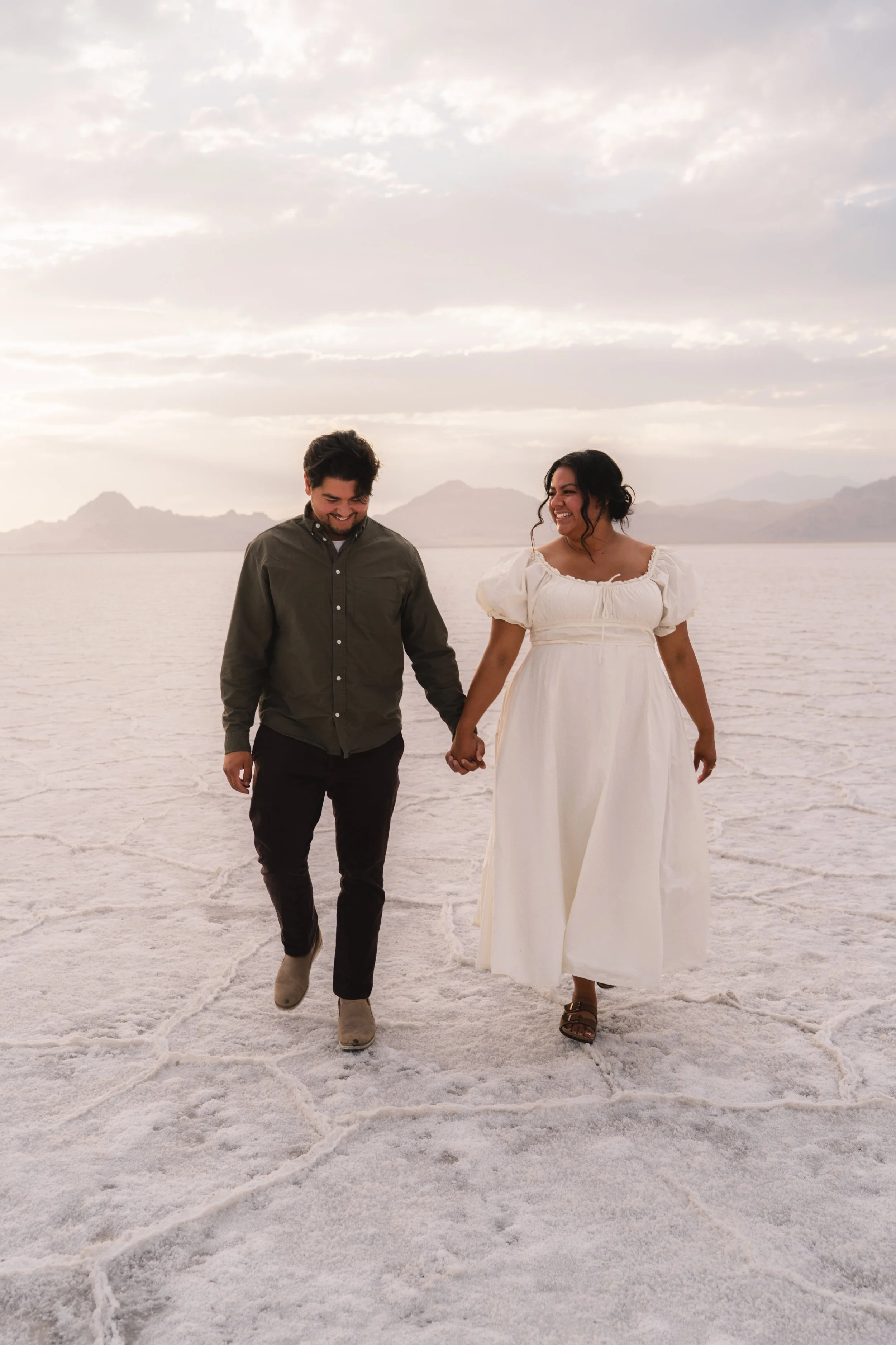 Engagement Session at the Bonneville Salt Flats