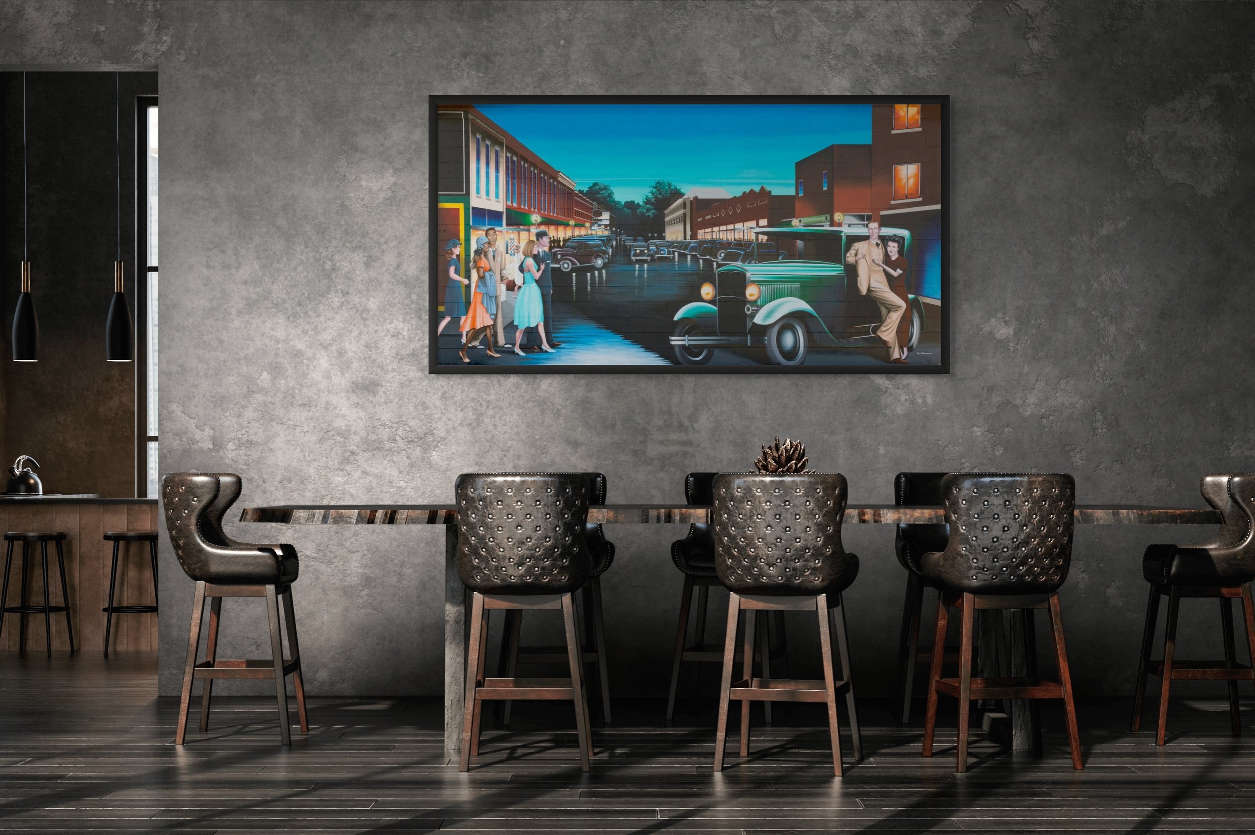 Cedar Ave Mural Large Canvas Print