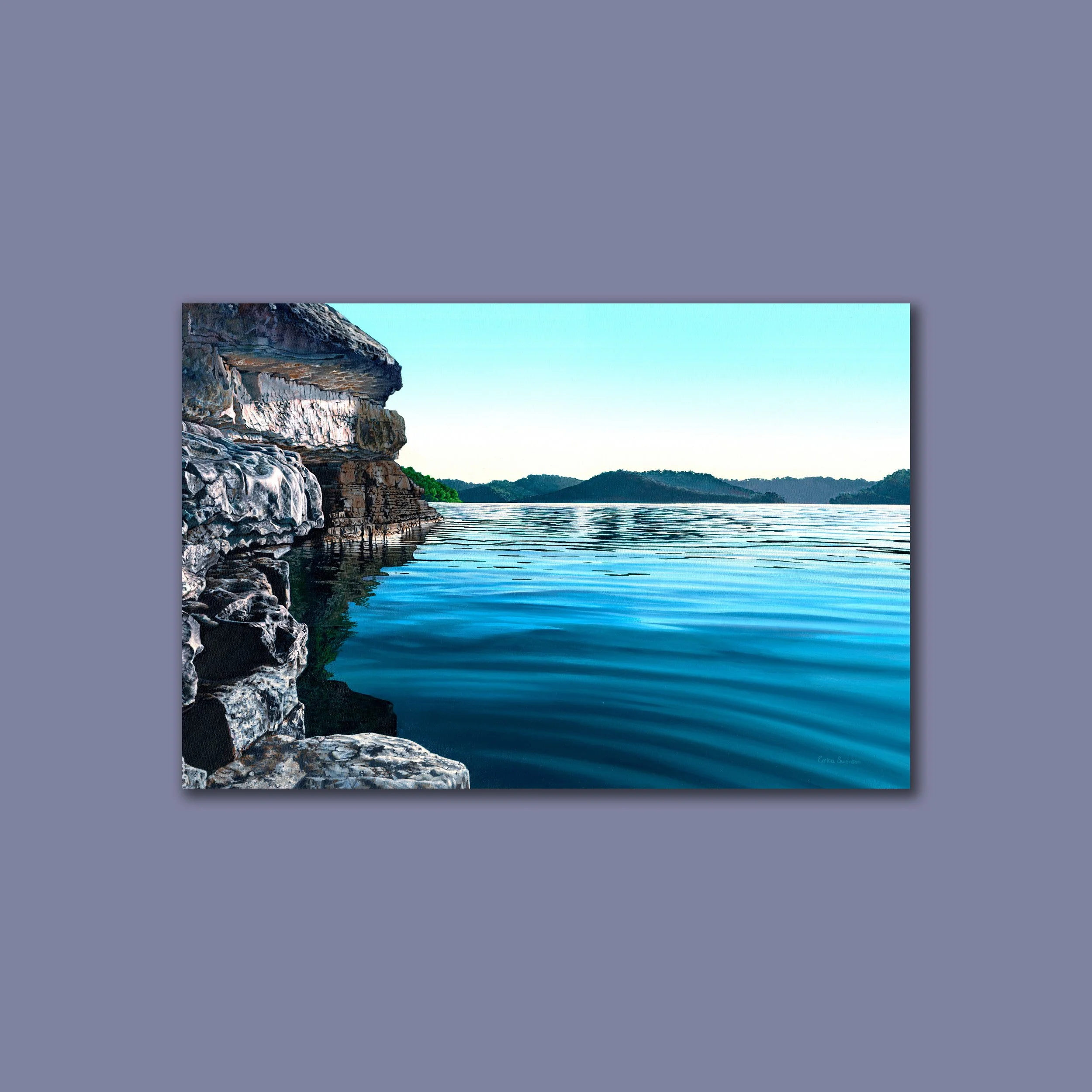 Edge of Center Hill Lake Small Canvas Prints