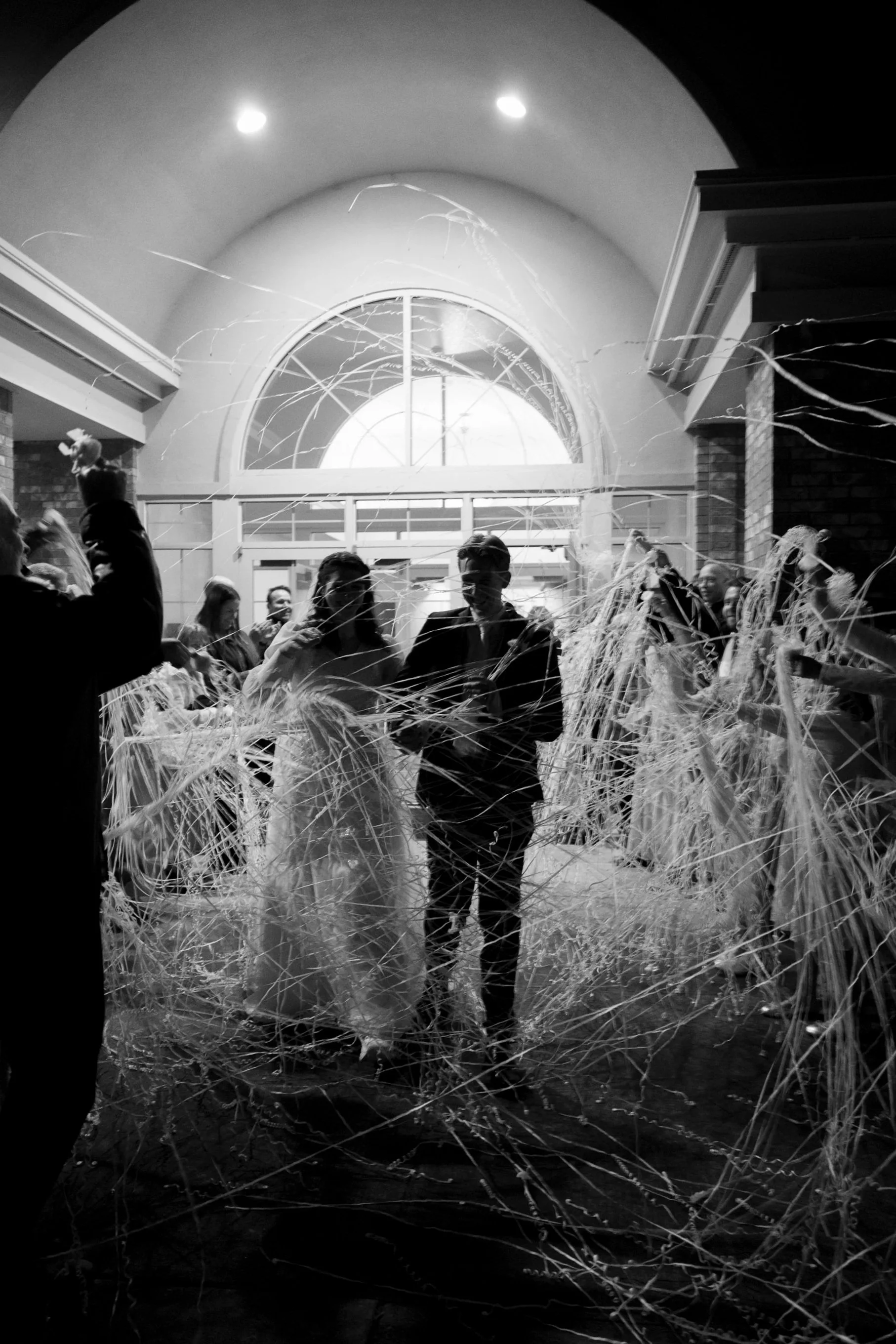 Bride and Groom leaving the reception