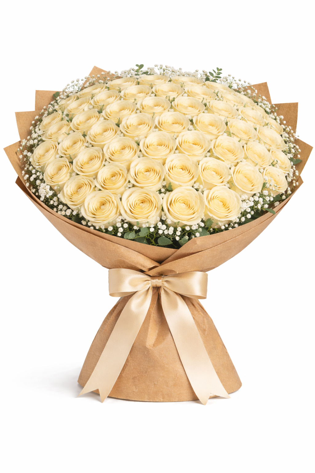 60 CREAM ROSE BUNCH