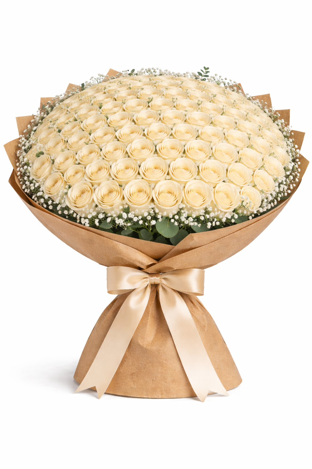100 CREAM ROSE BUNCH