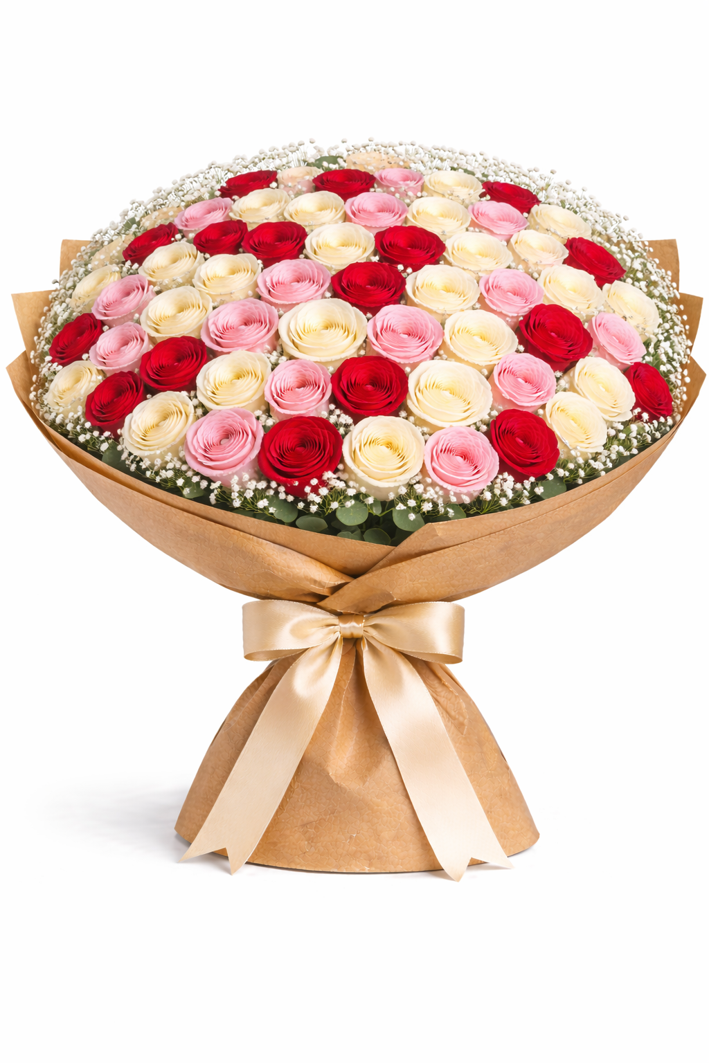 100 MIXED ROSE BUNCH