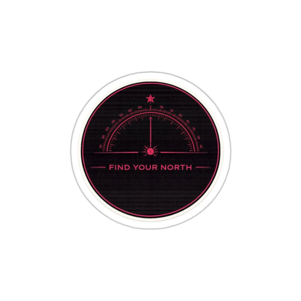 NEW Find Your North Compass Sticker | Adventure Travel Nomad Round Die-Cut Decal