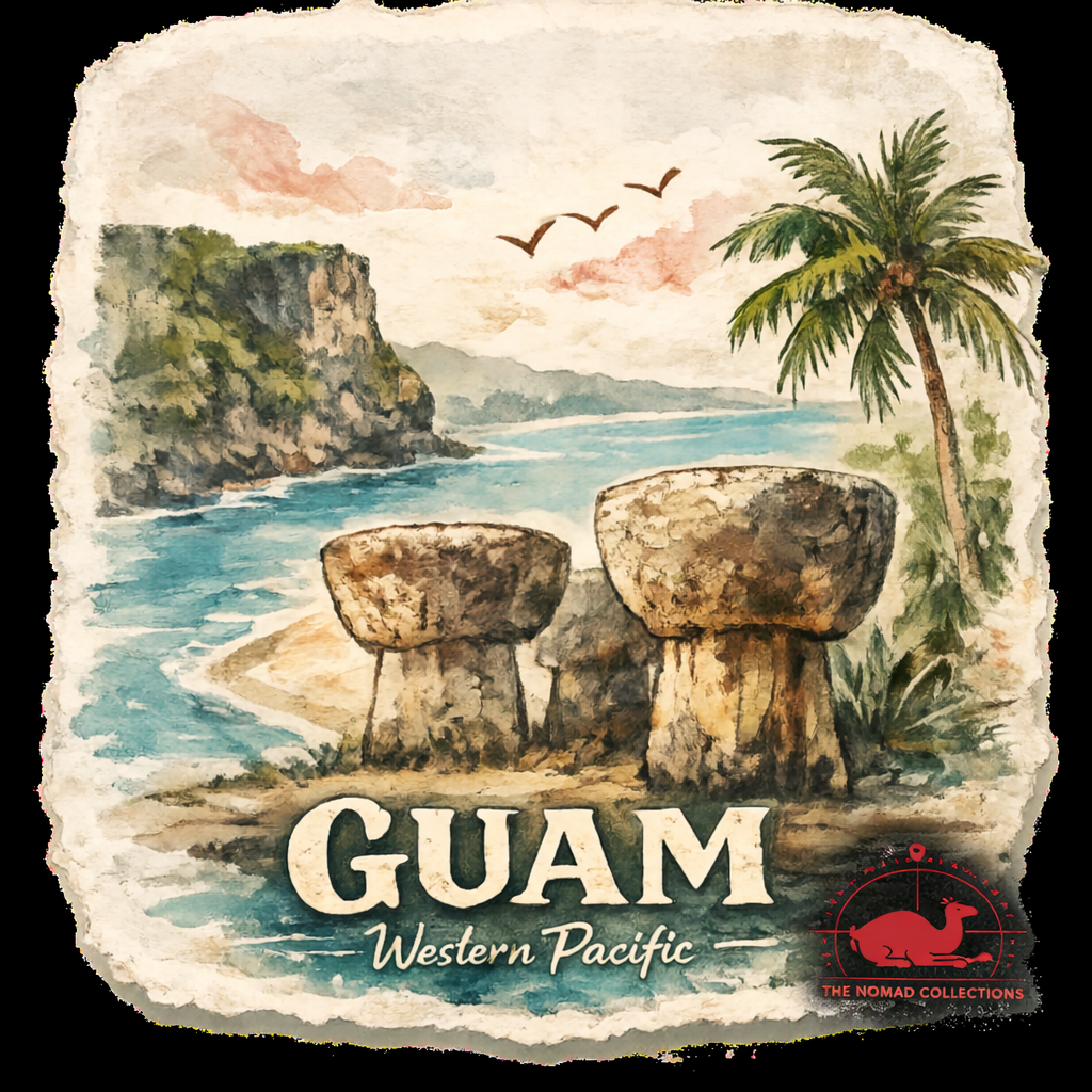Guam Vintage Travel Sticker — Western Pacific