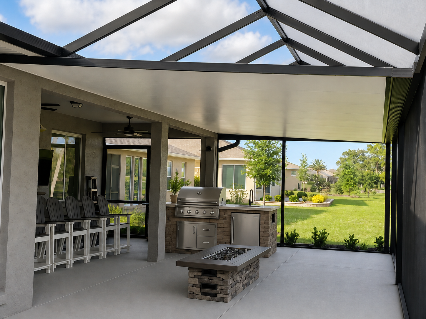 Modern screened lanai with fire pit.png