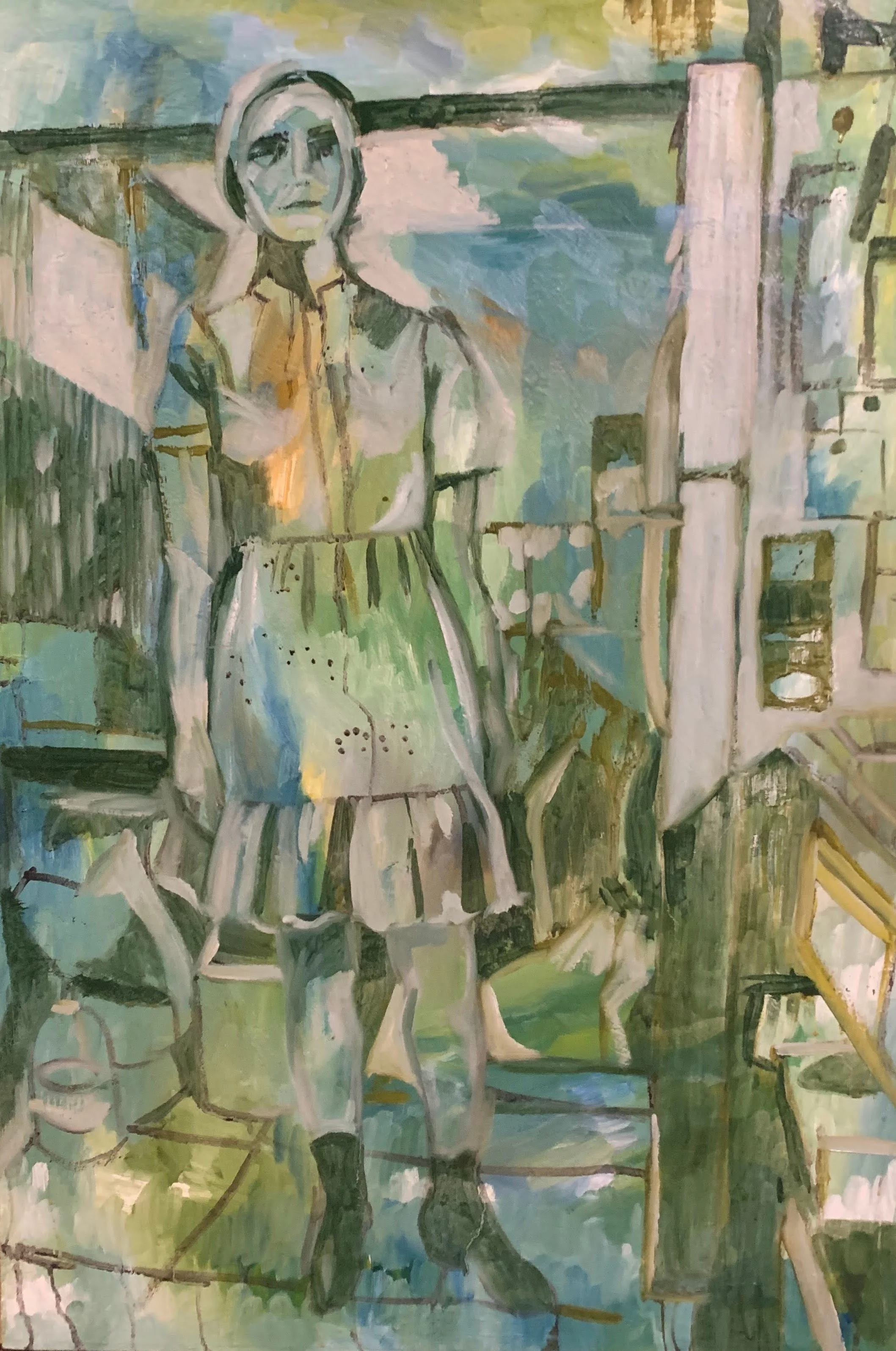 This is just to say, refrigerators are my favorite appliance (2022) Oil on blocked muslin. 24 x 36 in. 