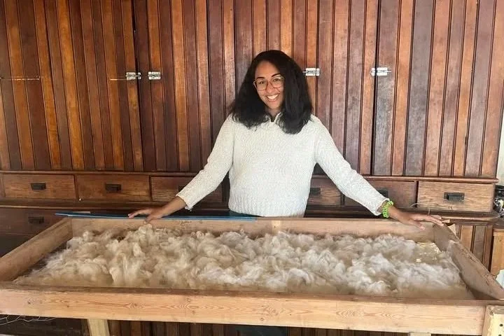 4 ounces of 100% American Cashmere from Cashmere Goats raised at Kato En Farm