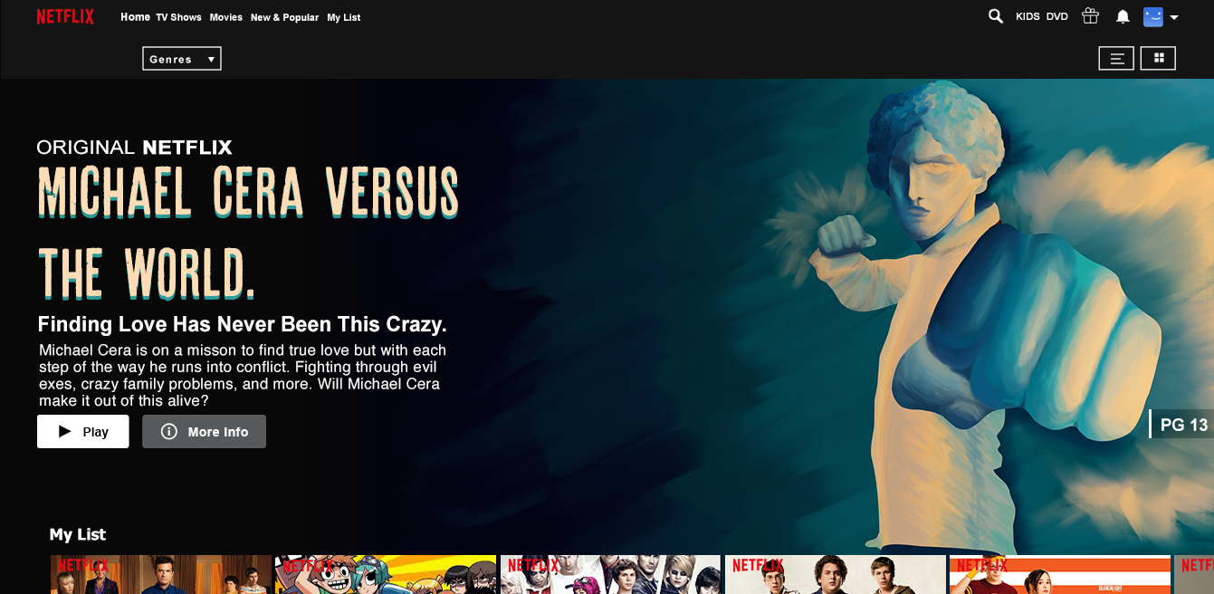 A mock TV show for Michael Cera, hand painted in photoshop.