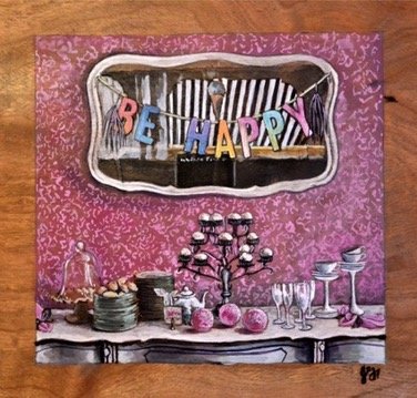 La Petit Patisserie. Downtown Lancaster. Woodburning and watercolor. 12.5" x 13" framed. Handmade walnut frame by Evan H. Germann 

Original: $450 I Prints: Available