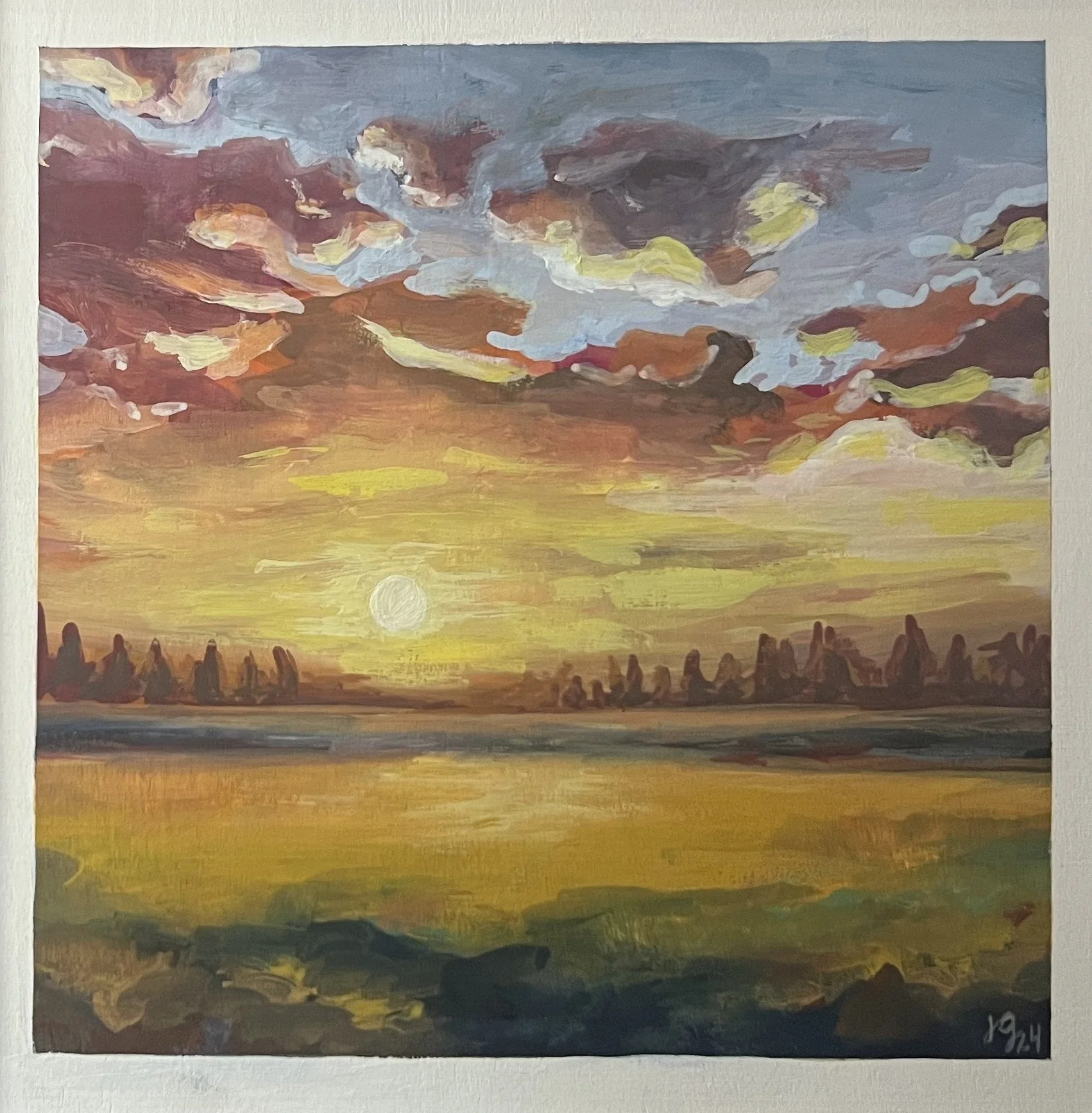 Peace. 
Gouache and woodburning. 
10" x 10" 

Original: Private Collection I Prints: Not Available