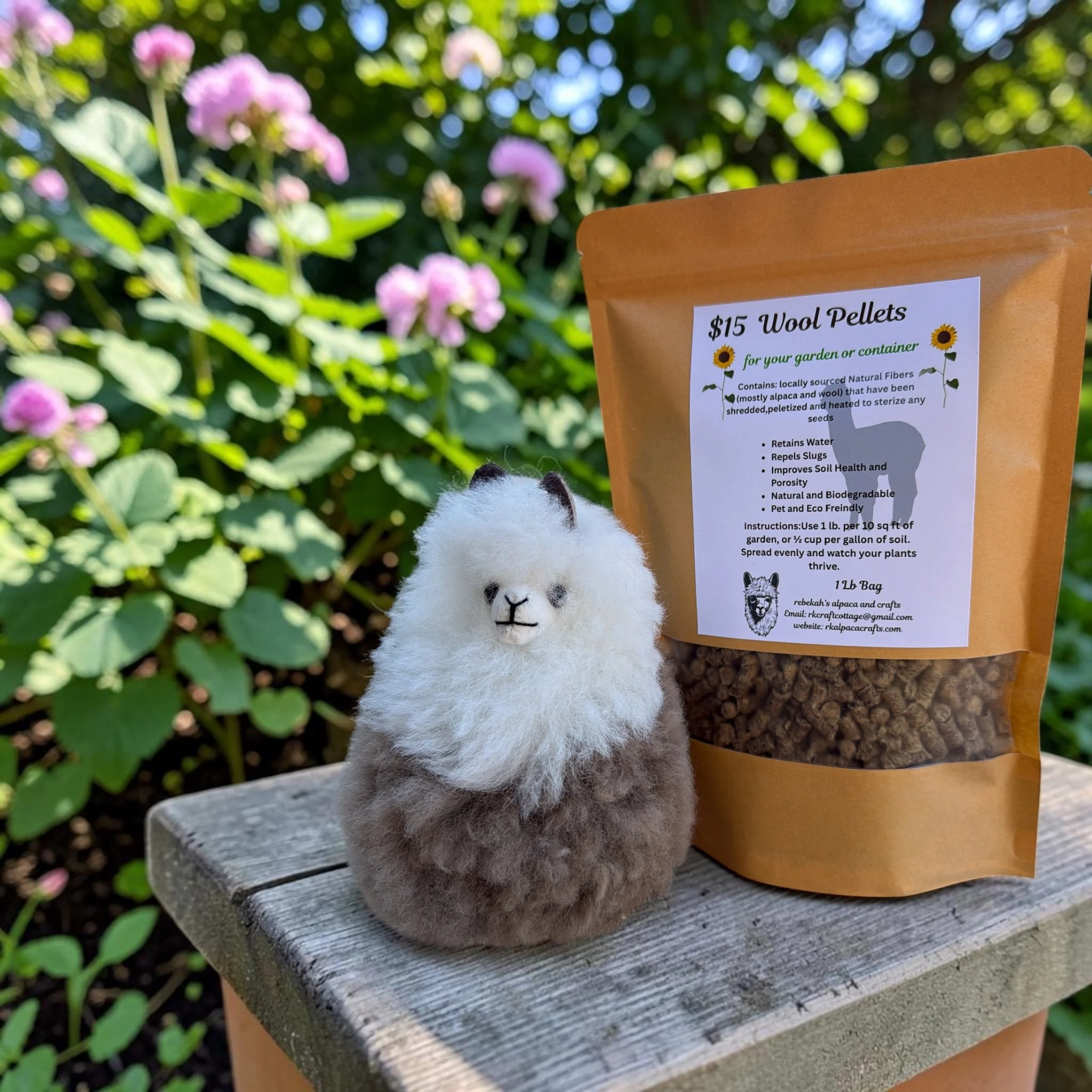 Eco-Friendly Alpaca Wool Pellets - 1lb