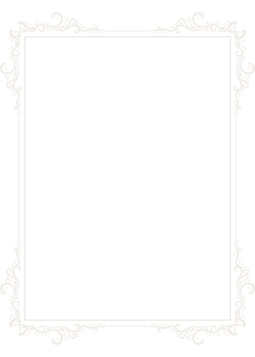 Ornate decorative white frame with intricate floral patterns and swirls.