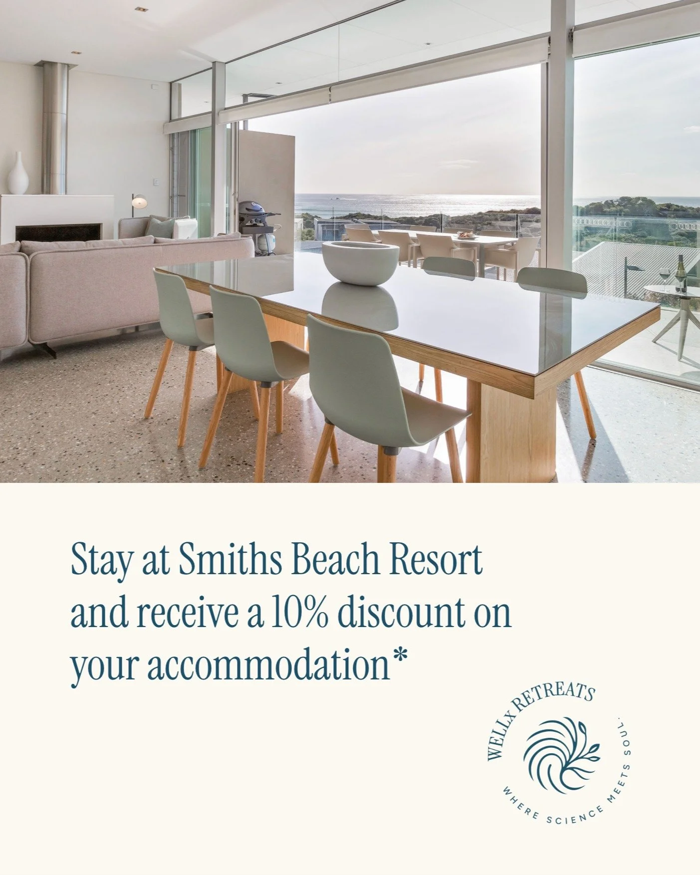 You haven&rsquo;t even arrived. Yet something in you already has.

WELLx guests receive 10% off their stay at Smiths Beach Resort. May 23-24.

Science meets soul. ✨🌿

DM us for discount code when booking

#smithsbeach #smithsbeachresort #dunsborough