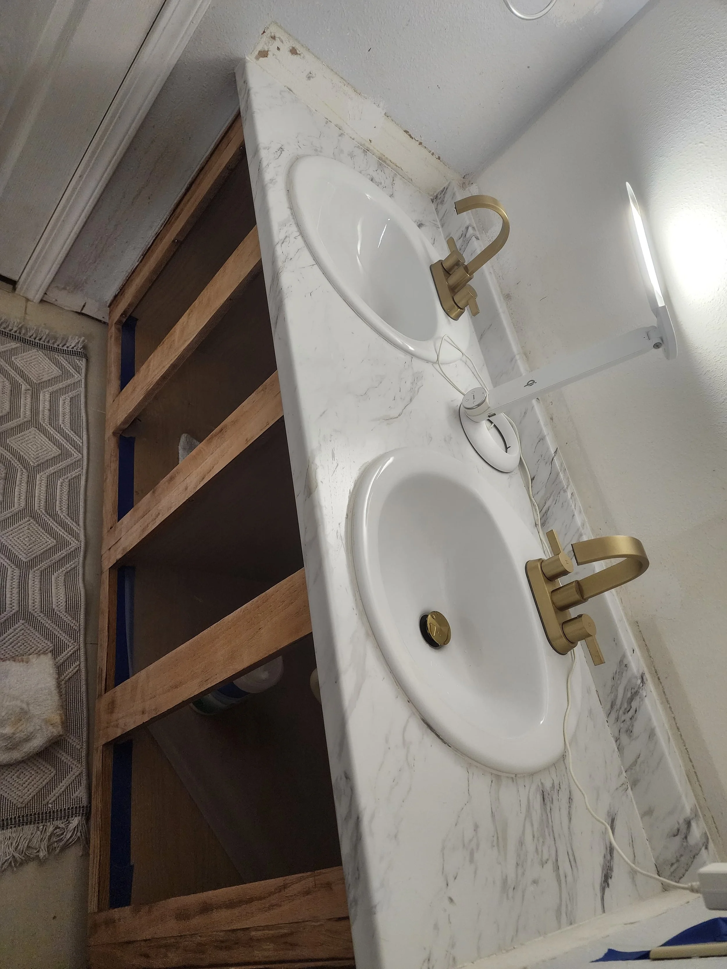 Before  painting cabinets and walls