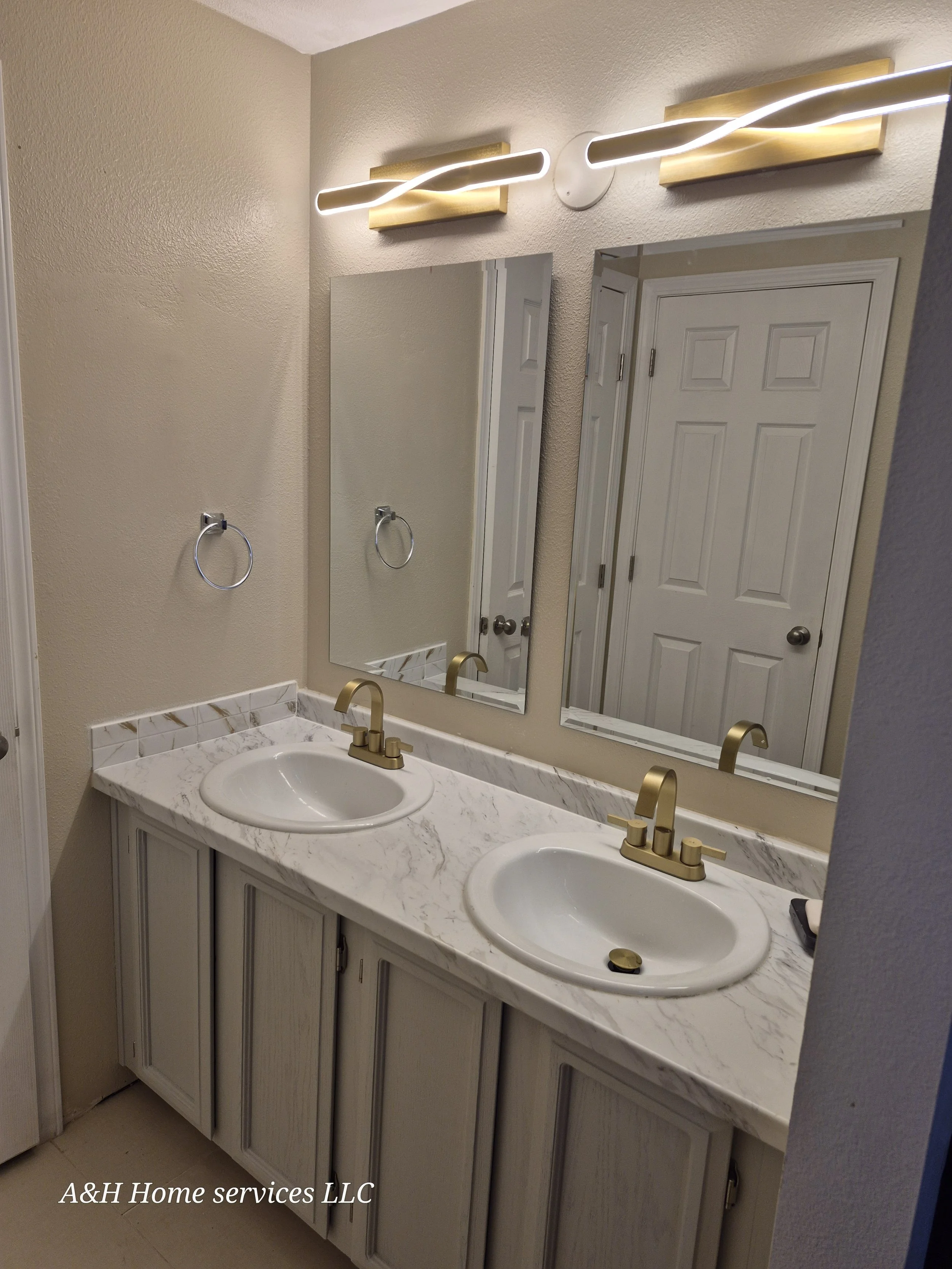 After painting cabinets and walls