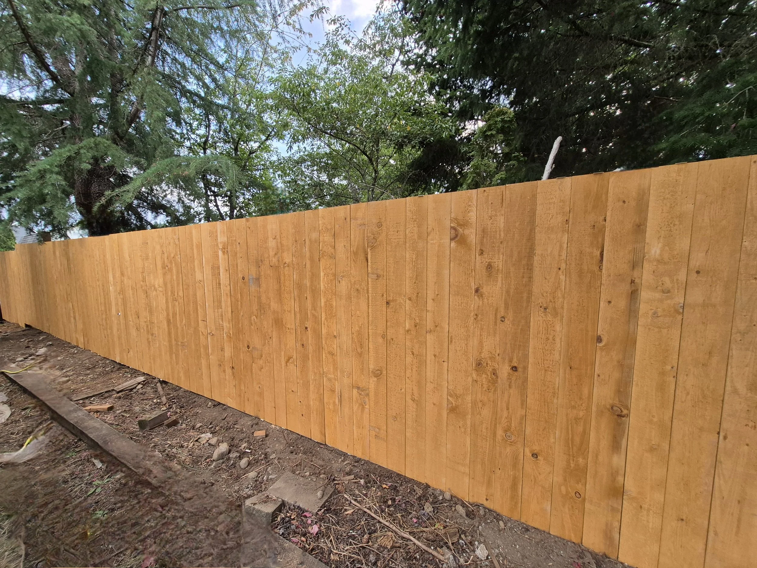 INSTALLING NEW FENCE BY A&H HOME SERVICES