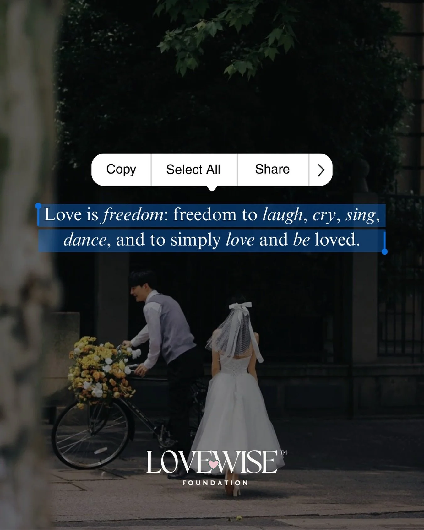 &hellip;and to be loved the way you need to be is the greatest feeling. 🤍 @lovewise_foundation