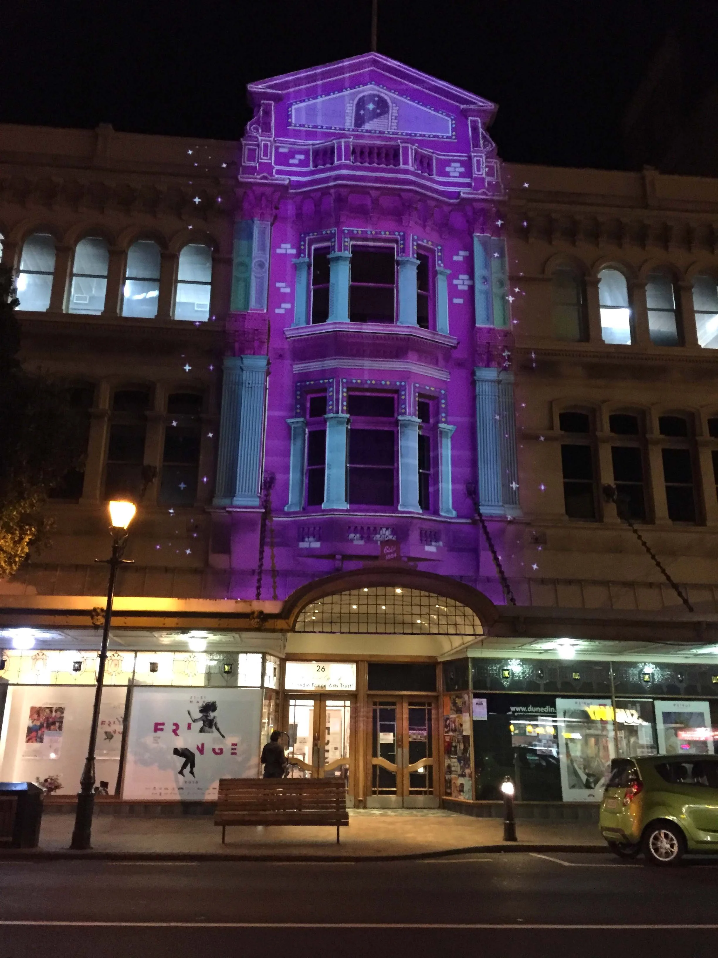 Projection Mapping Dunedin Fringe Office 