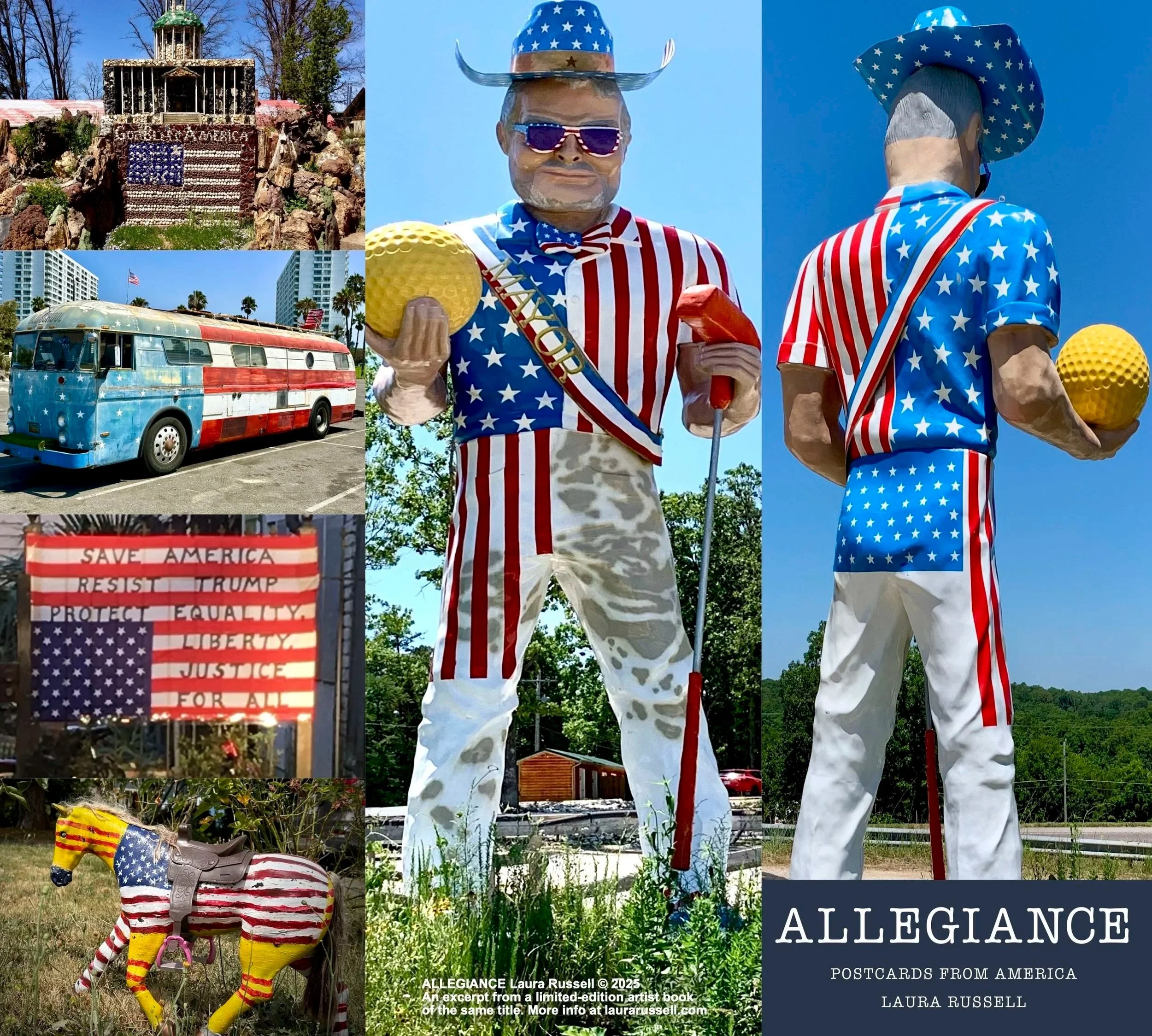One Sheet Wonder #9 • This nested accordion zine is an excerpt from my artist book, "Allegiance: Postcards from America." It is time to TAKE BACK THE FLAG as a proud symbol for ALL Americans. Click the photo above to download a free PDF you can print