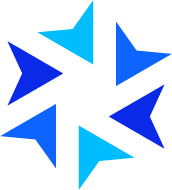 Abstract geometric pattern with blue and dark blue angular shapes