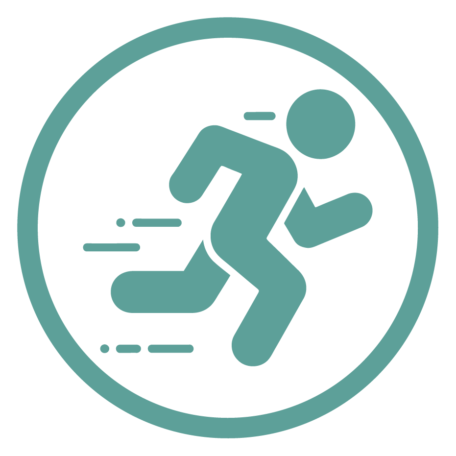 Icon of a person running, indicating a running or jogging activity.